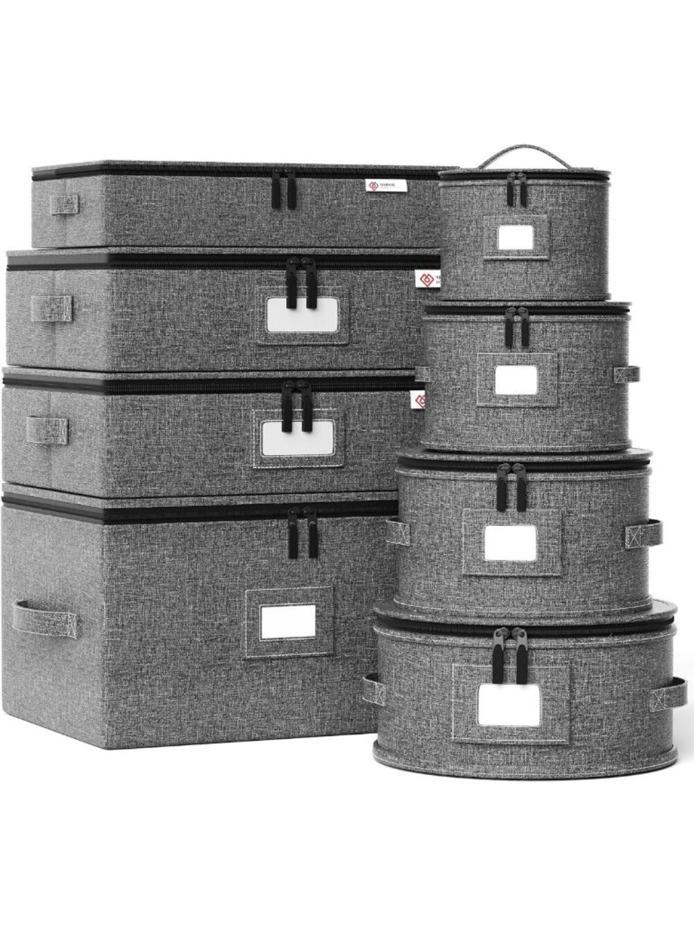 Sturdy Hard Shell Storage Containers for Mugs, Glasses & Dinnerware - 8-Piece